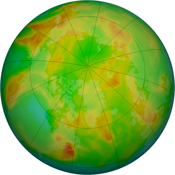 Arctic ozone map for 05 June 1988